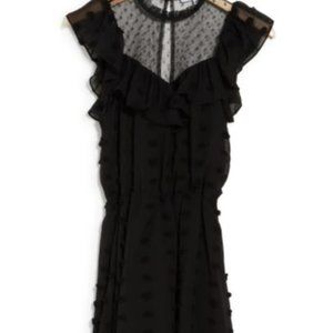One One Six Black Ruffle Party Dress